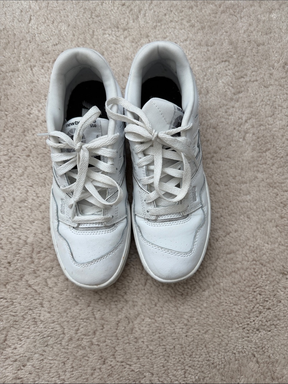 New Balance White Leather 550 Sneakers - Picture 2 of 4
